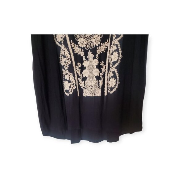 Carol Rose Black Lace Tunic/Tee Cap Sleeves 2X EUC - Picture 4 of 9